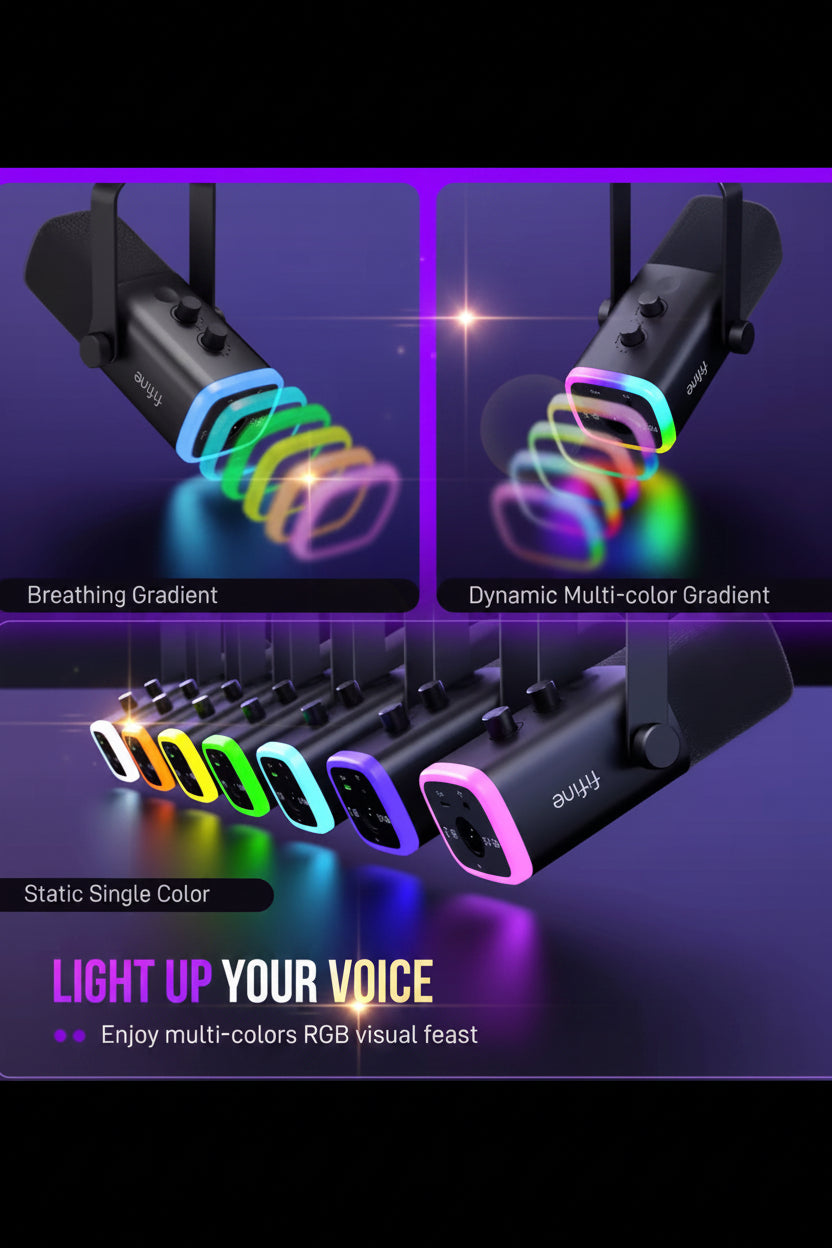 Microphone Professionnel XLR/USB – Qualité Studio

Passe à un son clair et puissant pour le streaming, le gaming, les podcasts ou les vidéos YouTube. Ce microphone offre une capture audio précise avec une connexion XLR équilibrée pour un rendu professionn